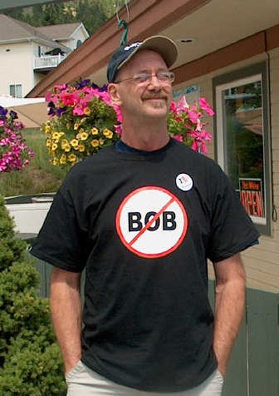 Ralph Jones, owner of Bayview's Ralph's Internet Coffee Shop, shows off his new 