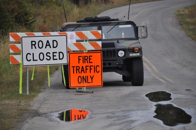 National Guard troops were enforcing national forest closures over the Labor Day weekend in many areas of Washington, including roads east of the Pend Oreille River in the Colville National Forest. (Rich Landers)