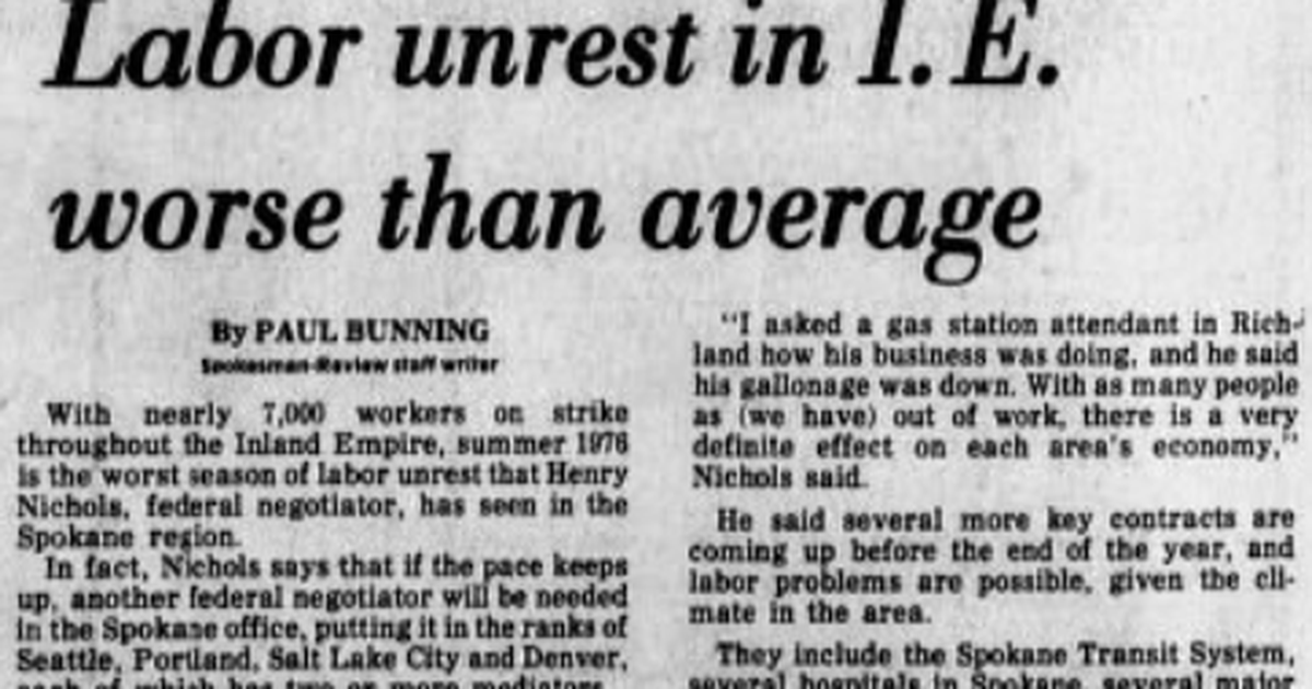 This day in history: Widespread labor unrest rocked the region