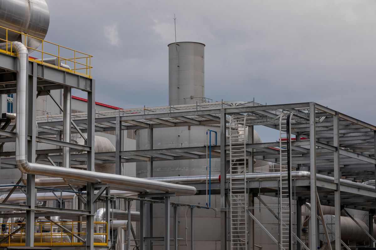 FILE -- An electric battery plant in Commerce, Ga., operated by SK Battery America, on July 1, 2022. President Joe Biden