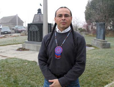 
John Sirois,  former cultural preservation administrator for the Confederated Tribes of the Colville Reservation, stands outside Colville tribal headquarters in Nespelem, Wash. 
 (Kevin  Graman / The Spokesman-Review)