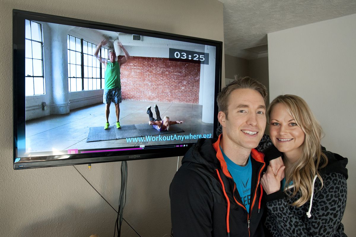 Justin and Jessica Rundle have launched Workout Anywhere, an online fitness program that takes participants through various workouts. (Dan Pelle)