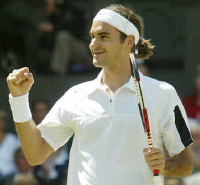 Roger Federer, who just won his second consecutive Wimbledon, could challenge Sampras' record of 14 major titles.
(Associated Press / The Spokesman-Review)