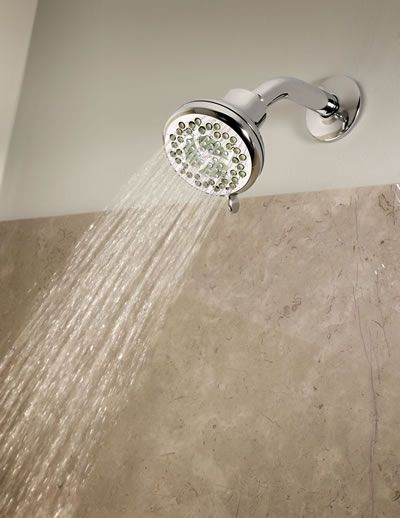 Moen’s new Nurture water-efficient, three-setting showerheads use up to 30 percent less water while still providing a superior shower experience with full-body coverage. (ARA)