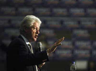 
Former President Bill Clinton speaks to a crowd in the Shroyer Gym on Saturday at Montana State University in Bozeman.Associated Press
 (Associated Press / The Spokesman-Review)