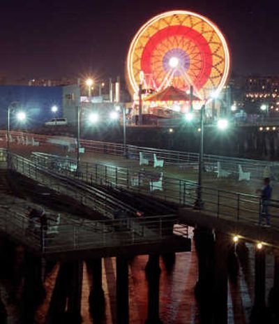 The Ferris wheel is seen on the Santa Monica Pier in this 1996 photo. An eBay auction began Tuesday for the nine-story wheel. Associated Press
(File Associated Press / The Spokesman-Review)
