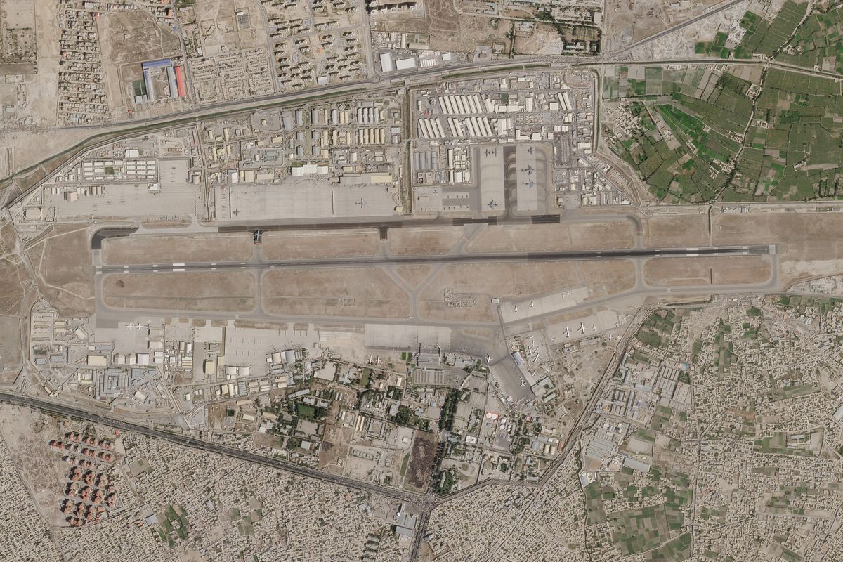 In this satellite photo released by Planet Labs Inc., Kabul