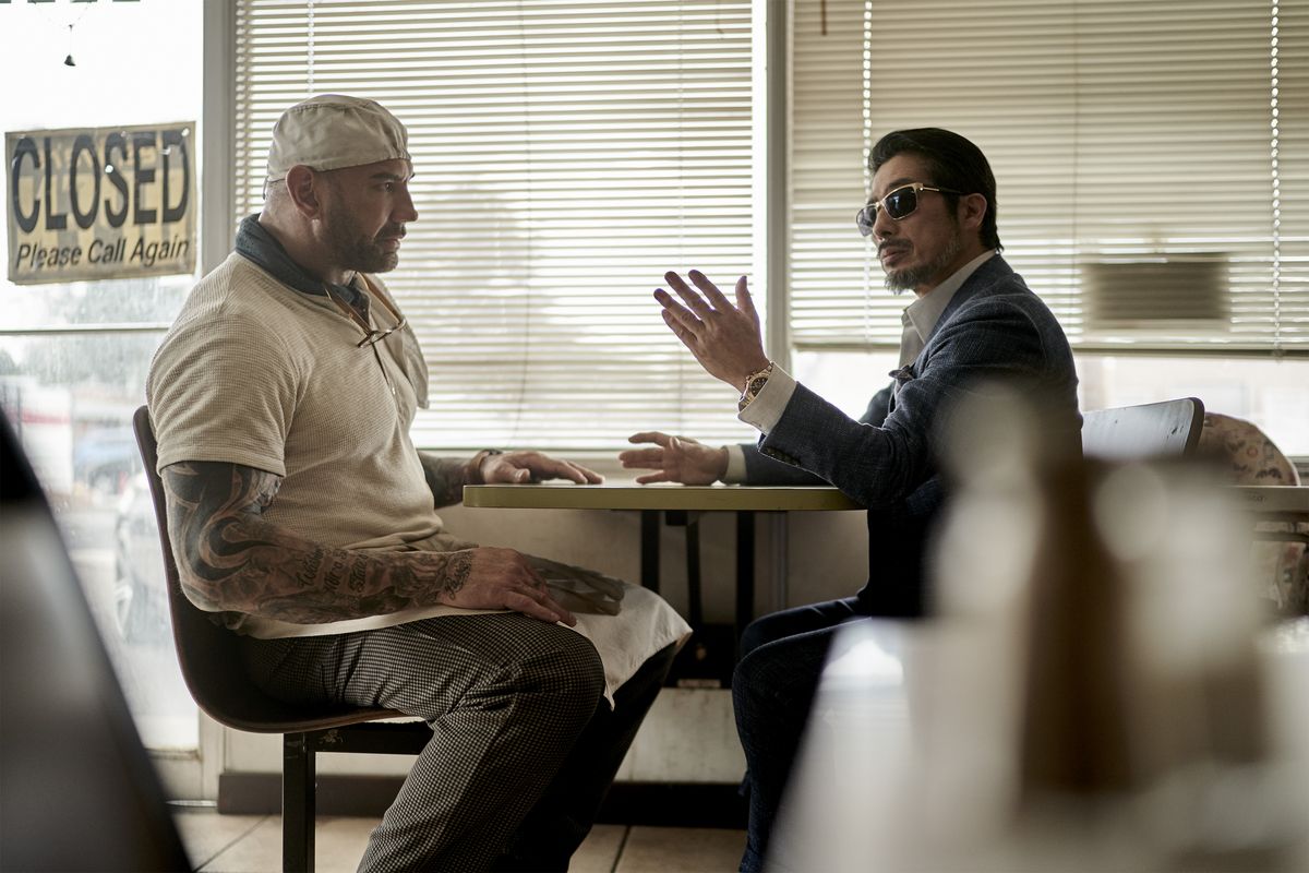 Dave Bautista as Scott Ward and Hiroyuki Sanada as Bly Tanaka in Zack Synder’s “Army of the Dead.”  (Clay Enos)