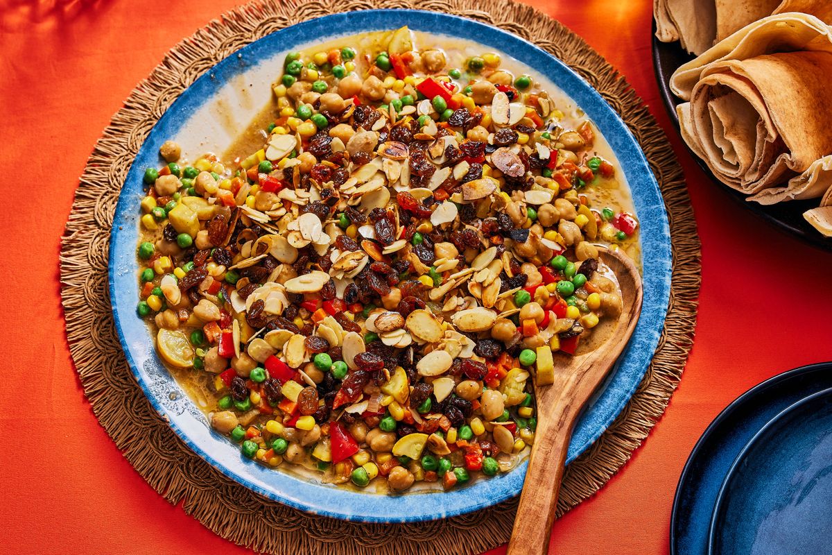 This saucy and rich Summer Vegetable Korma is great with whatever fresh veggies you have on hand.  (Justin Tsucalas; Food styling by Lisa Cherkasky/Both FTWP)