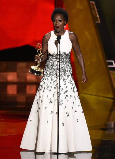 Viola Davis accepts the award for outstanding lead actress in a drama series for “How to Get Away With Murder” at the 67th Primetime Emmy Awards on Sunday in Los Angeles.