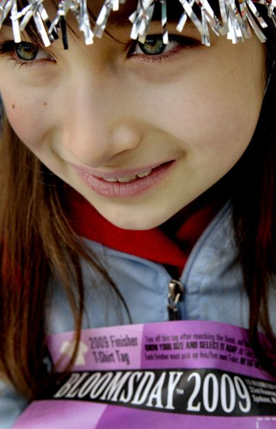 Susanna Mendez, 9, of Hayden Idaho prepares to run Bloomsday on May 3, 2009. KATHY PLONKA The Spokesman-Review (Kathy Plonka / The Spokesman-Review)