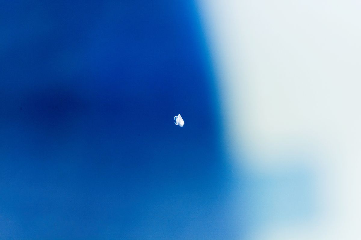 A picture of unidentified possible small debris recorded by astronaut Daniel Burbank onboard the space shuttle Atlantis on Sept. 19, 2006.  (NASA/NASA)