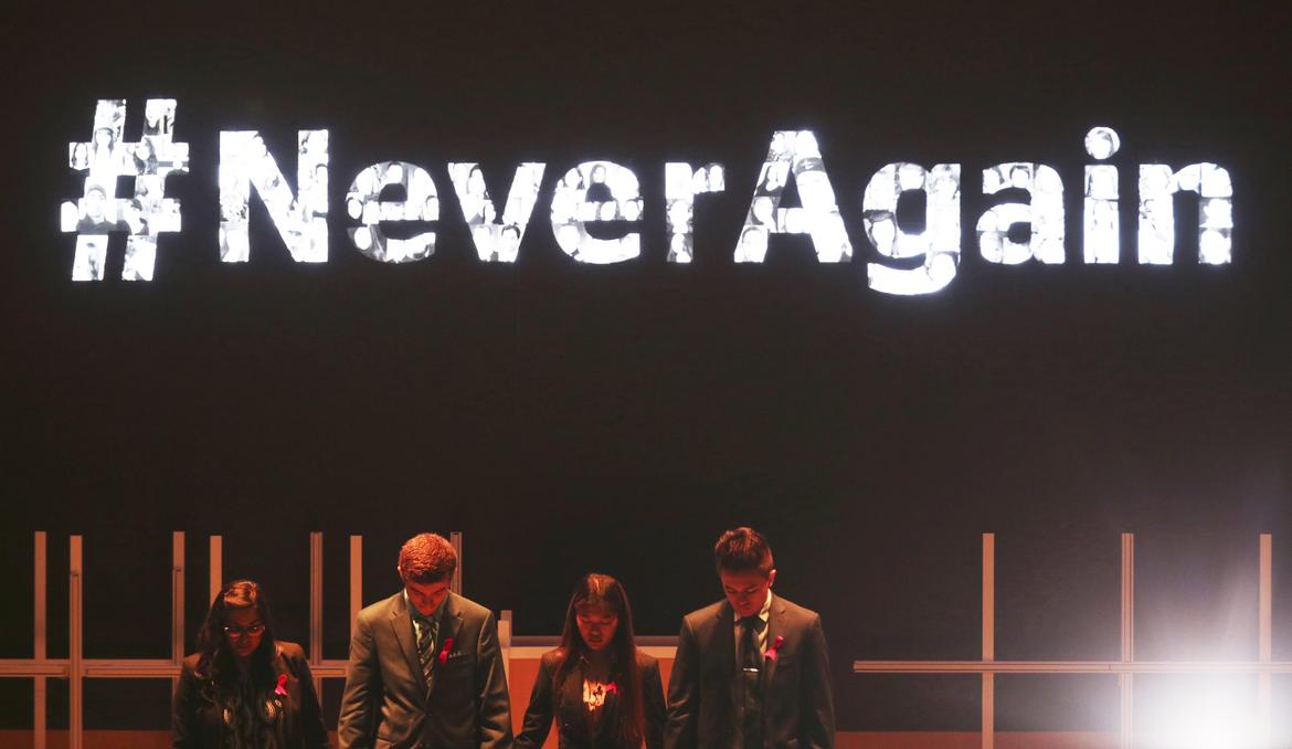 Survivors of Florida school shooting take gun control message abroad