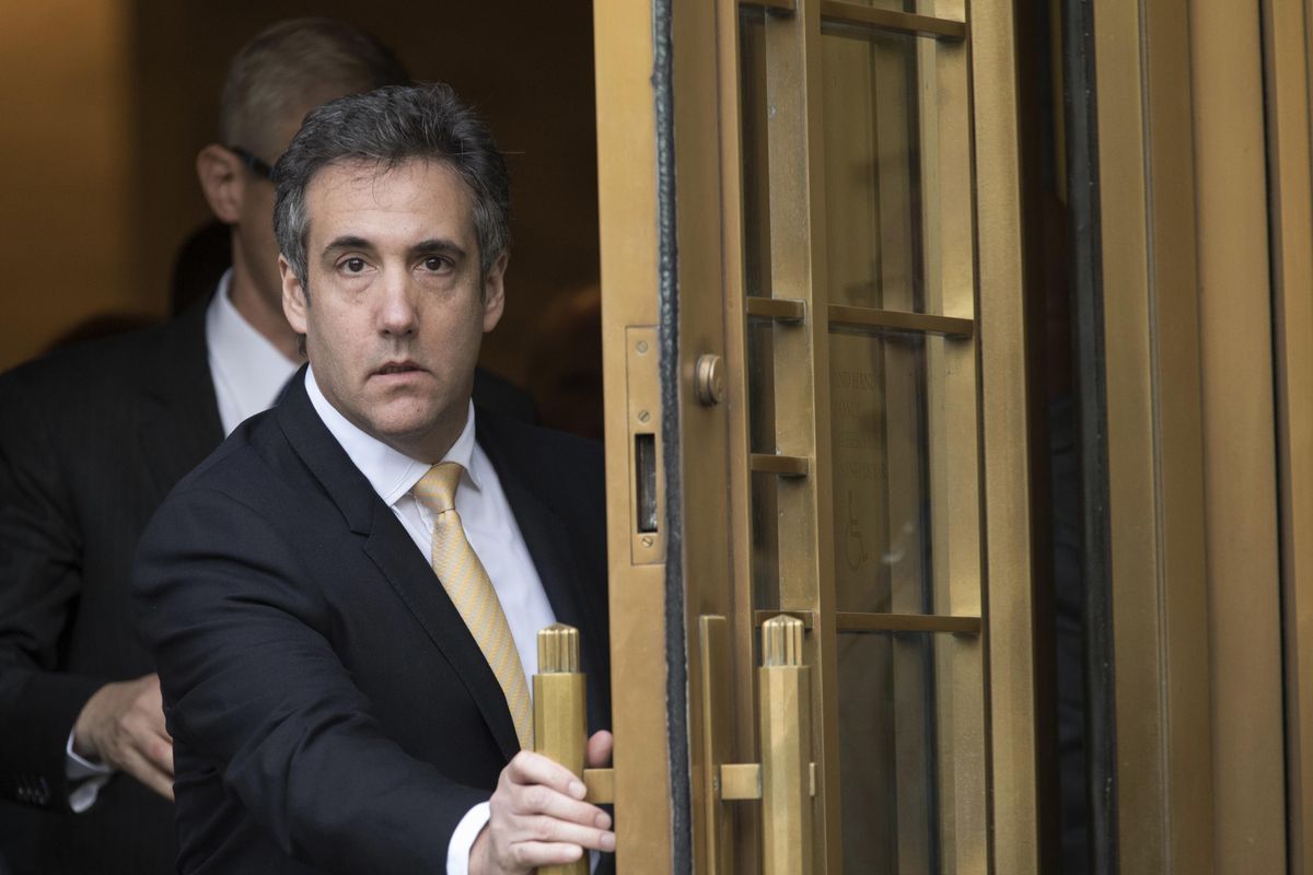 In this Aug. 21, 2018 photo, Michael Cohen leaves Federal court, in New York. (Mary Altaffer / Associated Press)