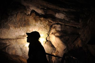 Julia Mathison, an Interpretive Assistant, talks about Gardner Cave at Crawford State Park near Metaline Falls. (Rajah Bose / The Spokesman-Review)