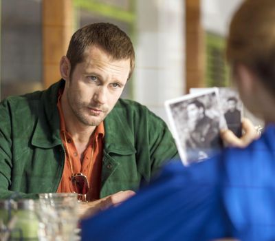 Alexander Skarsgard (left) and Florence Pugh costar in the TV adaptation of John LeCarre’s thriller, “The Little Drummer Girl” premiering Nov. 19 on AMC. (Jonathan Olley/AMC/Ink Factory / AMC)