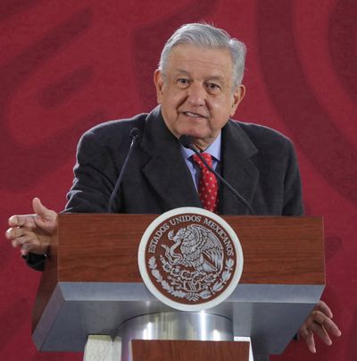 Andres Manuel Lopez Obrador, president of Mexico, speaks in Mexico City in January 2019. In recent weeks of March 2023, Lopez Obrador has denied that his country is involved in the fentanyl trade, despite ample evidence. (Sashenka Gutierrez/EFE/Zuma Press/TNS)  (Sashenka Gutierrez/EFE/Zuma Press/TNS)