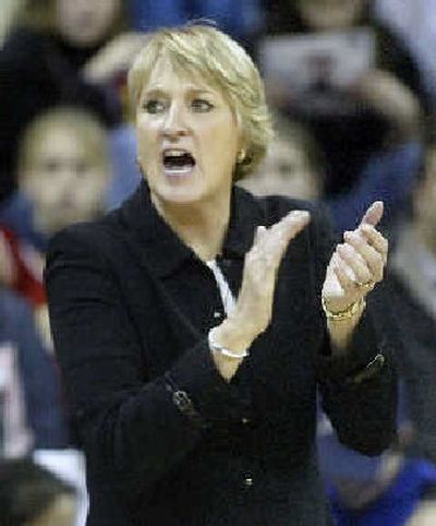 
Huskies coach June Daugherty said she expects a tough challenge from Eastern Washington. 
 (Associated Press / The Spokesman-Review)
