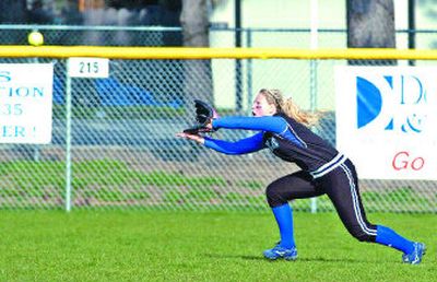 
Coeur d'Alene's Kylie Chandler, an NCAA Division I recruit, is as sure-handed as they come in center field.  
 (Jesse Tinsley / The Spokesman-Review)