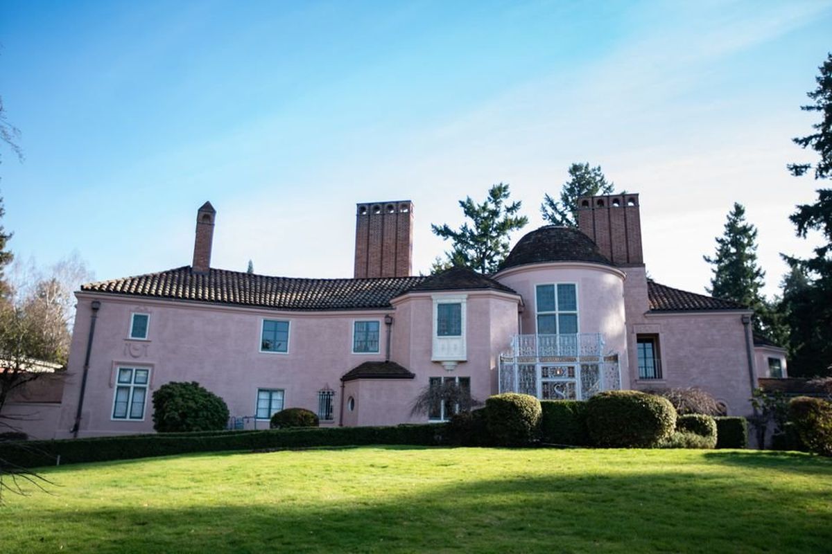 The historic Bitar Mansion, also known as the Harry Green house, is located on an expansive property adjacent to Laurelhurst Park. Valued at $3.9 million, the homes historic status won its owner a $21,000 tax break in 2021.  (Courtesy of Mark Graves)