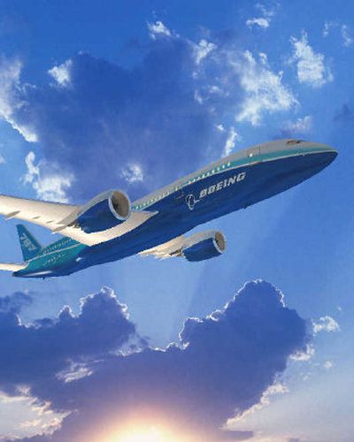 
 In this computer-generated image from Boeing, the new 787 Dreamliner is shown.
 (FileAssociated Press / The Spokesman-Review)