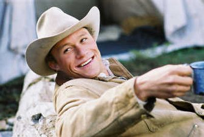 
This image provided by Focus Features shows actor Heath Ledger portraying Ennis Del Mar in 