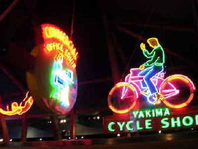 
Colorful lights of Yakima Valley Museum's Neon Garden.
 (Photos by Nancy Lemons/Special to Travel / The Spokesman-Review)