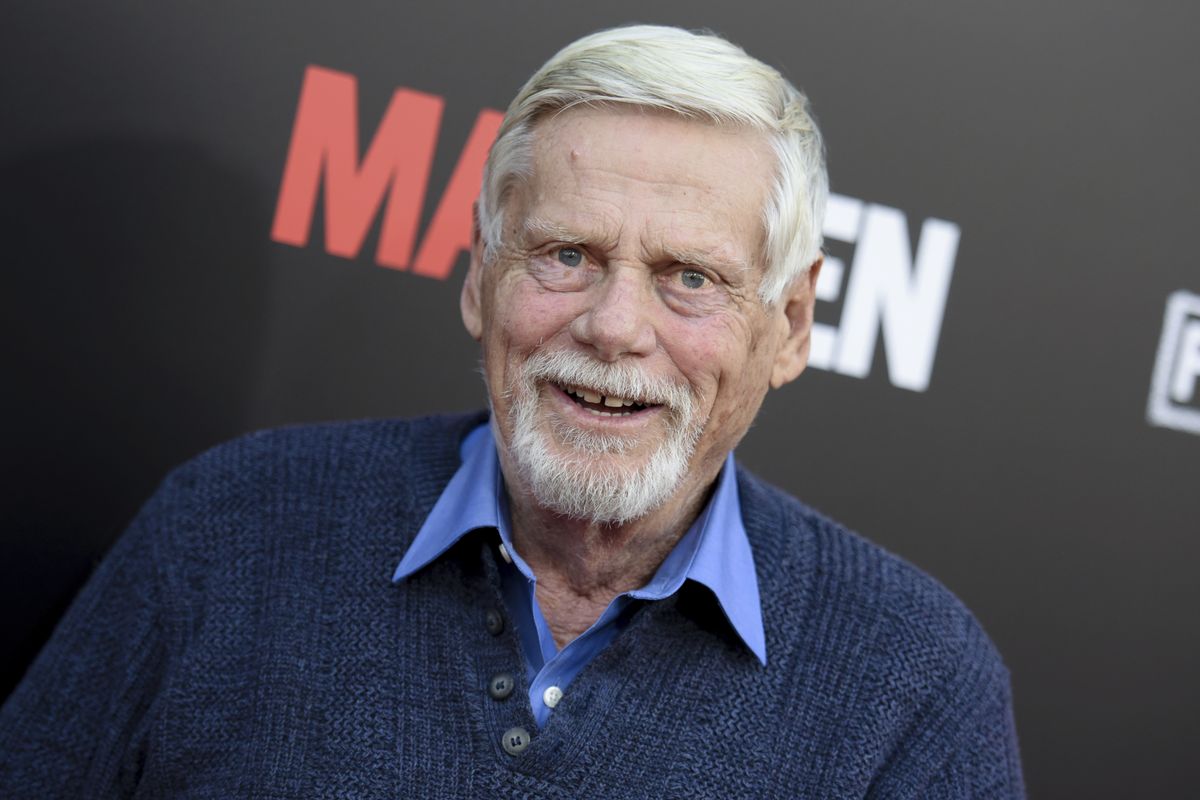 FILE - Robert Morse appears at the live read and series finale of "Mad Men" held in Los Angeles on May 17, 2015. Morse, who won a Tony Award as a hilariously brash corporate climber in “How to Succeed in Business Without Really Trying” and a second one a generation later as the brilliant, troubled Truman Capote in “Tru,” died peacefully at his home on Wednesday, April 20, at the age of 90. (Richard Shotwell)