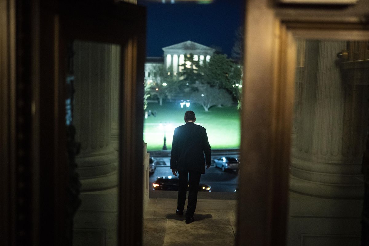 Manchin has said he feels an "obligation" to stay in politics in one way or another to push against what he sees as the growing extremes of both parties. MUST CREDIT: Washington Post photo by Jabin Botsford  (Jabin Botsford/The Washington Post)