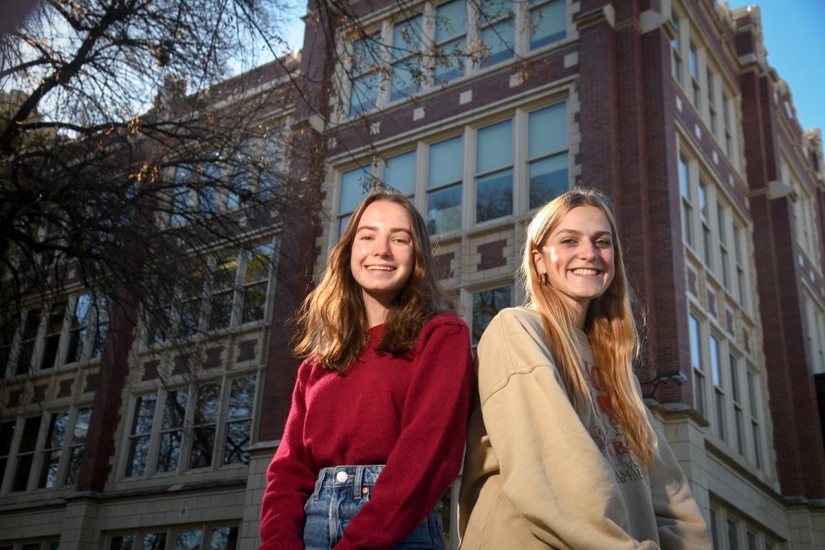 Jadyn Malone, left, was the top winner in English and Rosalie Juviler in Fine Arts for this year