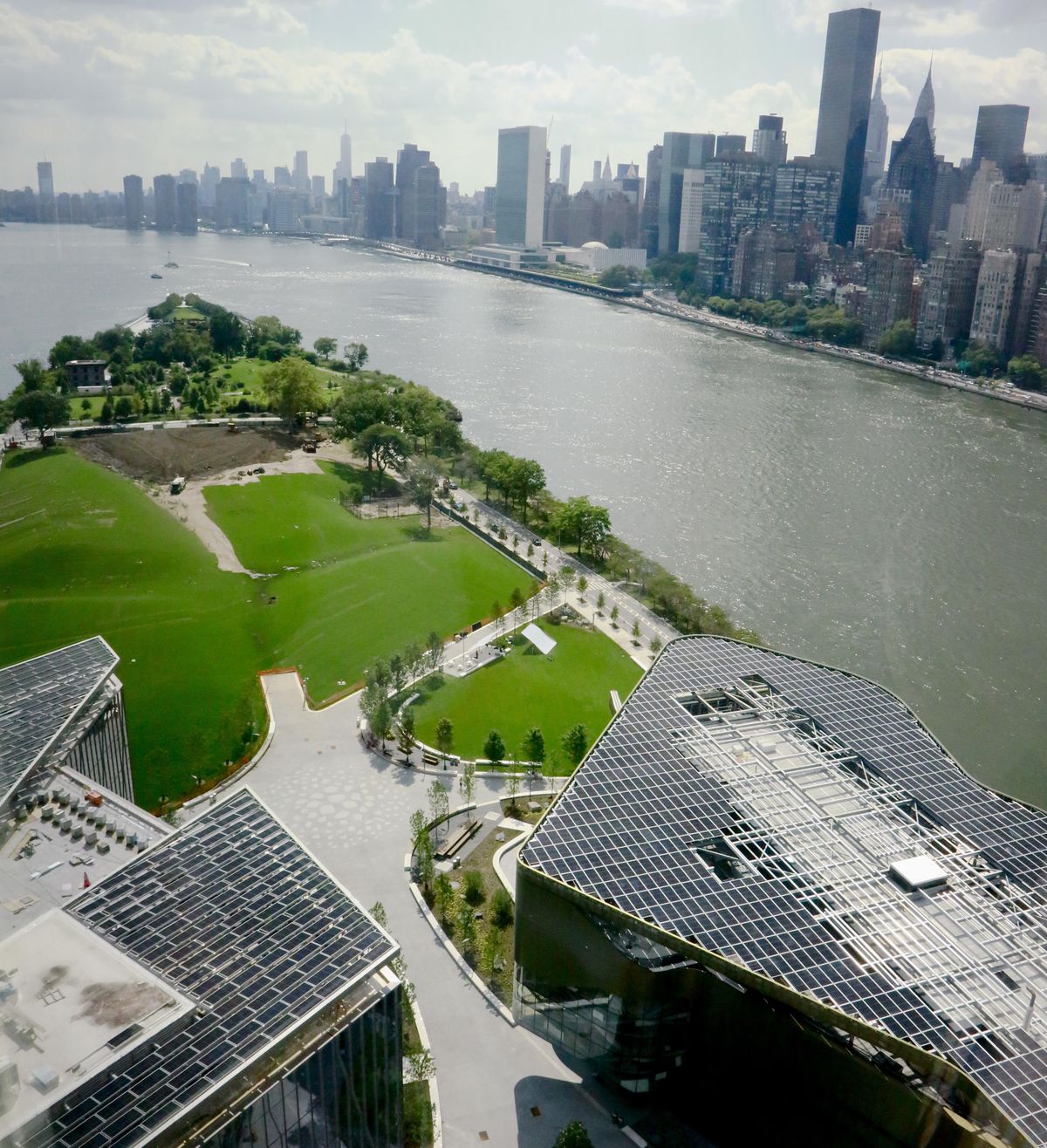 This Wednesday Aug. 16, 2017, photo shows In this view toward the south, the campus of Cornell Tech sits on Roosevelt Island across from Manhattan (Associated Press)
