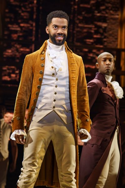Julius Thomas III is Alexander Hamilton and Donald Webber Jr. is Aaron Burr in “Hamilton,” running at First Interstate Center for the Arts in Spokane through May 22.  (Joan Marcus)