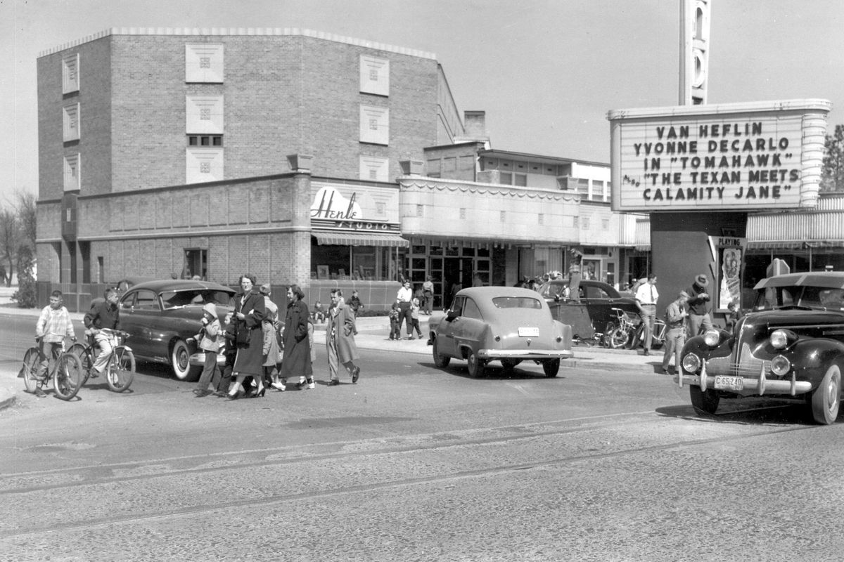 Early 1950s: The Garland Theatre opened to the public on Thanksgiving Day in 1945 as one of the most modern theaters in Spokane.