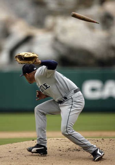 
Seattle Mariners pitcher Miguel Batista allowed only one run against Los Angeles Saturday. Associated Press
 (Associated Press / The Spokesman-Review)