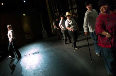 
On Stage! performers follow assistant director Katherine Crow during a Wednesday rehearsal  at Spokane Community College's Lair Auditorium. 
 (Kathryn Stevens / The Spokesman-Review)