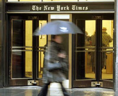 
The New York Times Co. reported higher third-quarter earnings Tuesday on gains in circulation revenue and better-than-expected advertising. Many publishers have been reporting declines. Associated Press
 (File Associated Press / The Spokesman-Review)