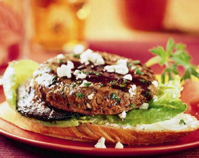 
Mushroom Merlot Burgers
 (The Healthy Beef Cookbook / The Spokesman-Review)