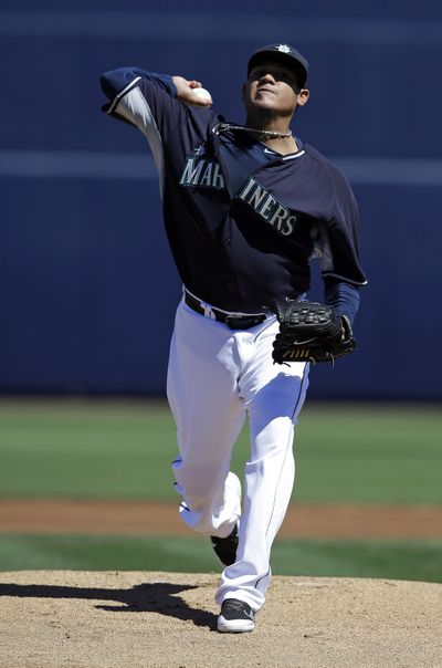 Felix Hernandez opens for M’s for club-record seventh time. (Associated Press)