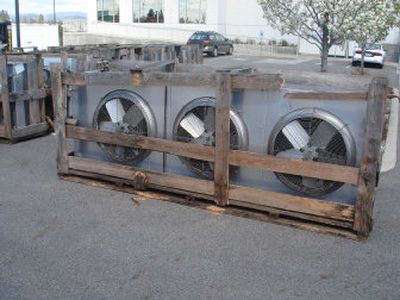 
Employees at Critical Power Exchange found three kittens in the crate along with these air conditioning units. The kittens traveled more than 2,000 miles between Nashville and Critical Power Exchange's warehouse.
 (Photos Courtesy of Steve Luedtke / The Spokesman-Review)