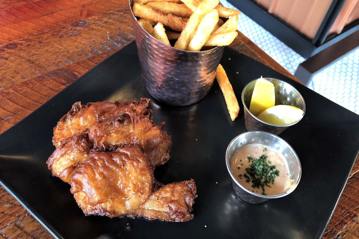 Fish + chips at the new South Perry Lantern, 1004 S. Perry St., on Thursday, July 1, 2021.  (Don Chareunsy/The Spokesman-Review)