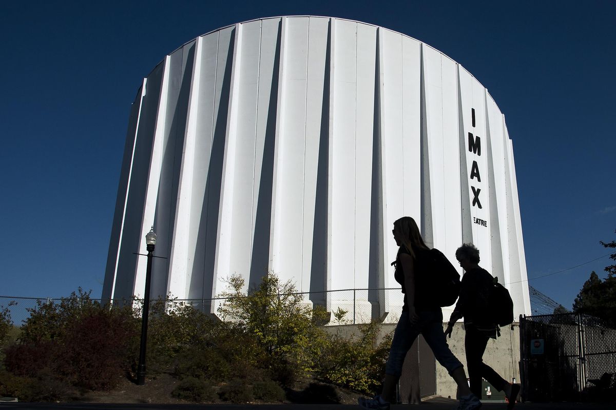 Because of declining revenue, the Spokane Park Board has decided to tear down the IMAX Theatre in Riverfront Park. (Colin Mulvany / The Spokesman-Review)