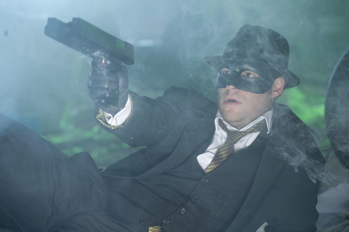 Seth Rogen is shown in a scene from “The Green Hornet.” 