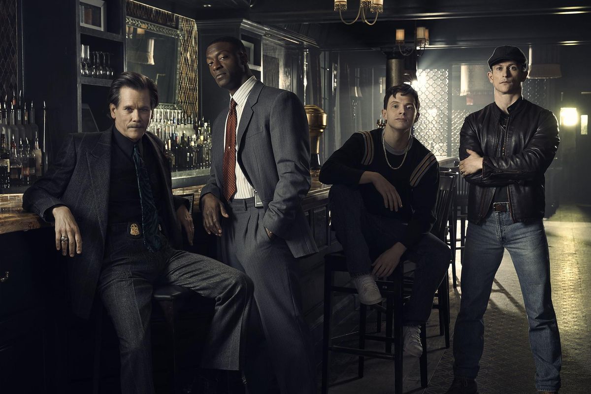 Kevin Bacon, Aldiss Hodge, Mark O’Brien, and Jonathan Tucker star in the new Showtime drama “City on a Hill.” (Showtime)