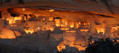 
The Mesa Verde centennial celebration will conclude Dec. 9 with a nighttime illumination of Cliff Palace. 
 (The Spokesman-Review)