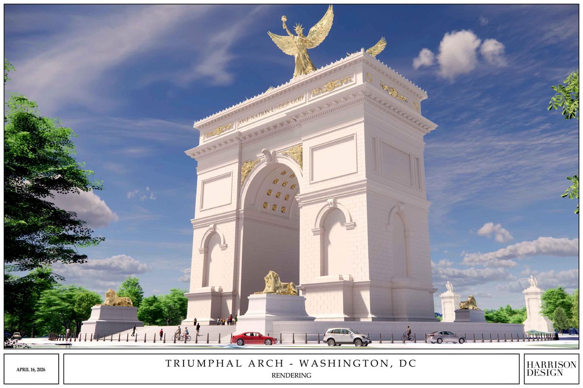 Architectural renderings of President Donald Trump