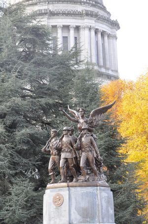 World War I Memorial on the state Capitol Campus on Veterans Day 2010. (Jim Camden/Spokesman-Review)