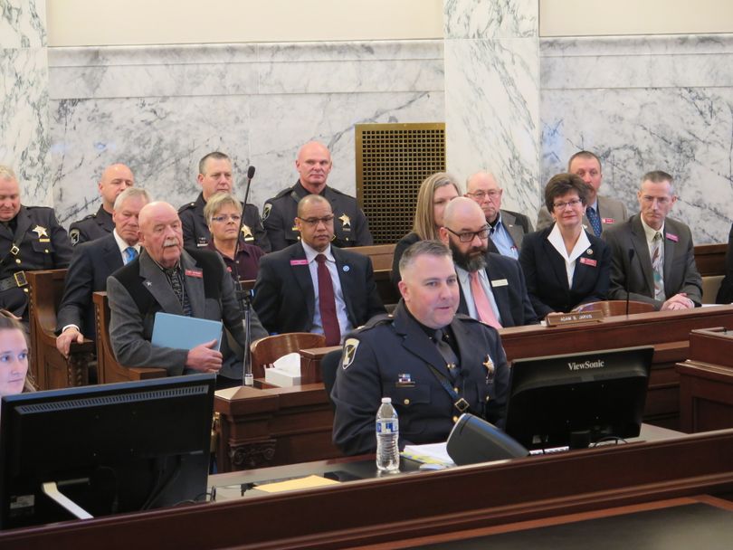 Col. Kedrick Wills, director of the Idaho State Police, addresses the Legislature's joint budget committee on Monday, Feb. 12, 2018. (Betsy Z. Russell)