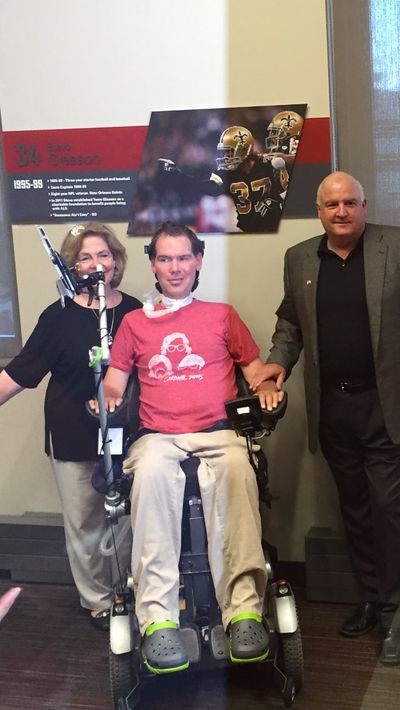 Steve Gleason (center) and Glenn Osterhout (right). (Jim Mastro's Twitter account)