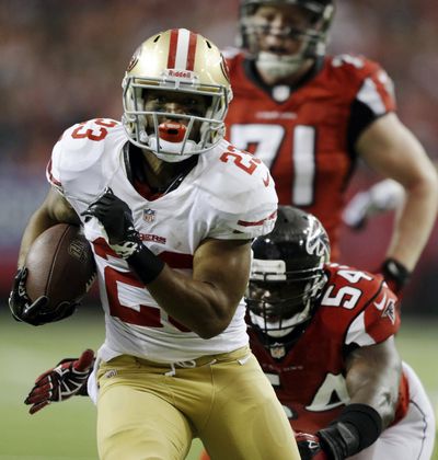 Former Oregon star LaMichael James has become an offensive weapon for the San Francisco 49ers after starting his rookie season watching and learning. (Associated Press)
