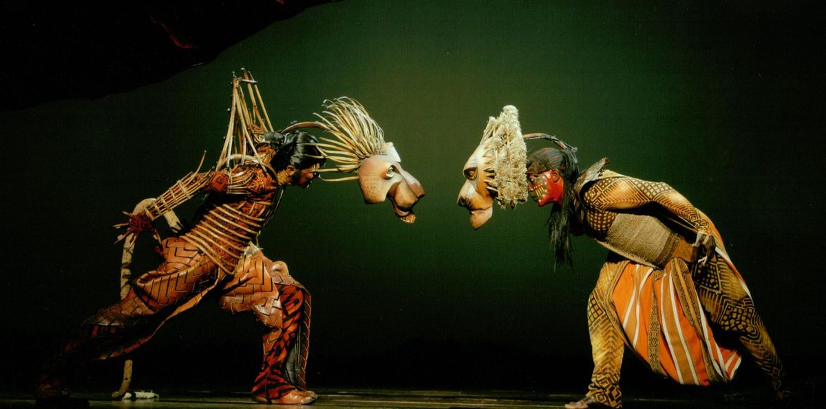 Dan Donohue as Scar and Thomas Corey Robinson as Mufasa in a scene from “The Lion King.”